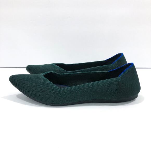 Rothy's The Point Emerald Green Pointed Toe Flats 7.5 - Picture 4 of 10